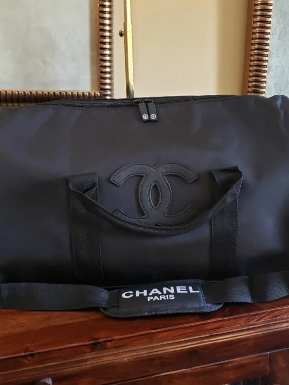 CHANEL VIP Club Duffle Weekender Gym Bag - Blackout - New And Unused